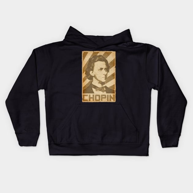 Frederic Chopin Retro Kids Hoodie by Nerd_art